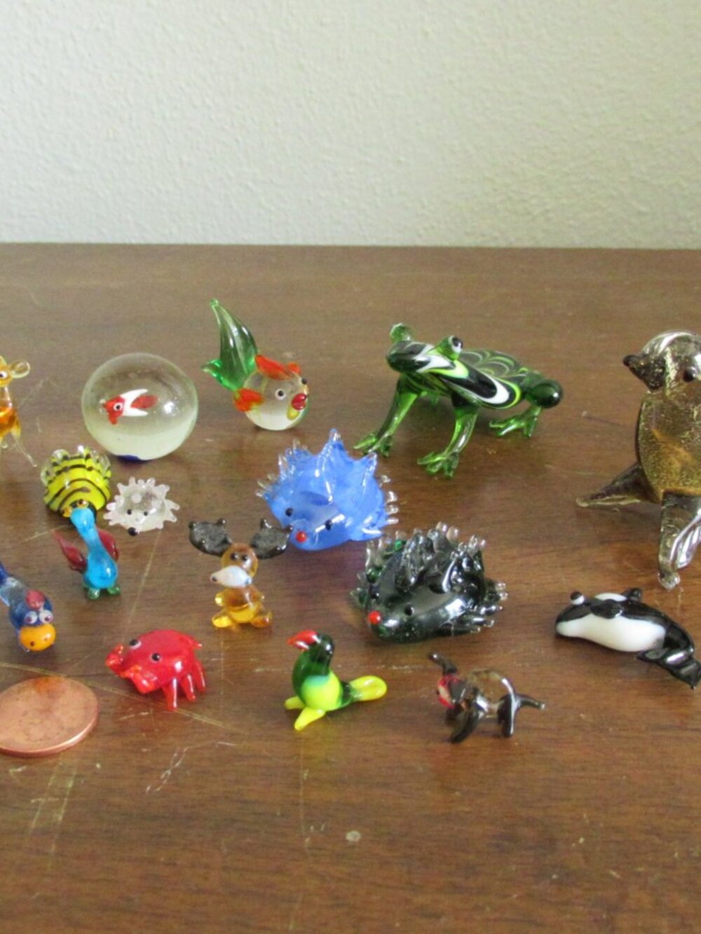 Blown Glass Animal Figurines Lot • Mixed Sizes • Art Glass Creatures - Picture 5 of 10